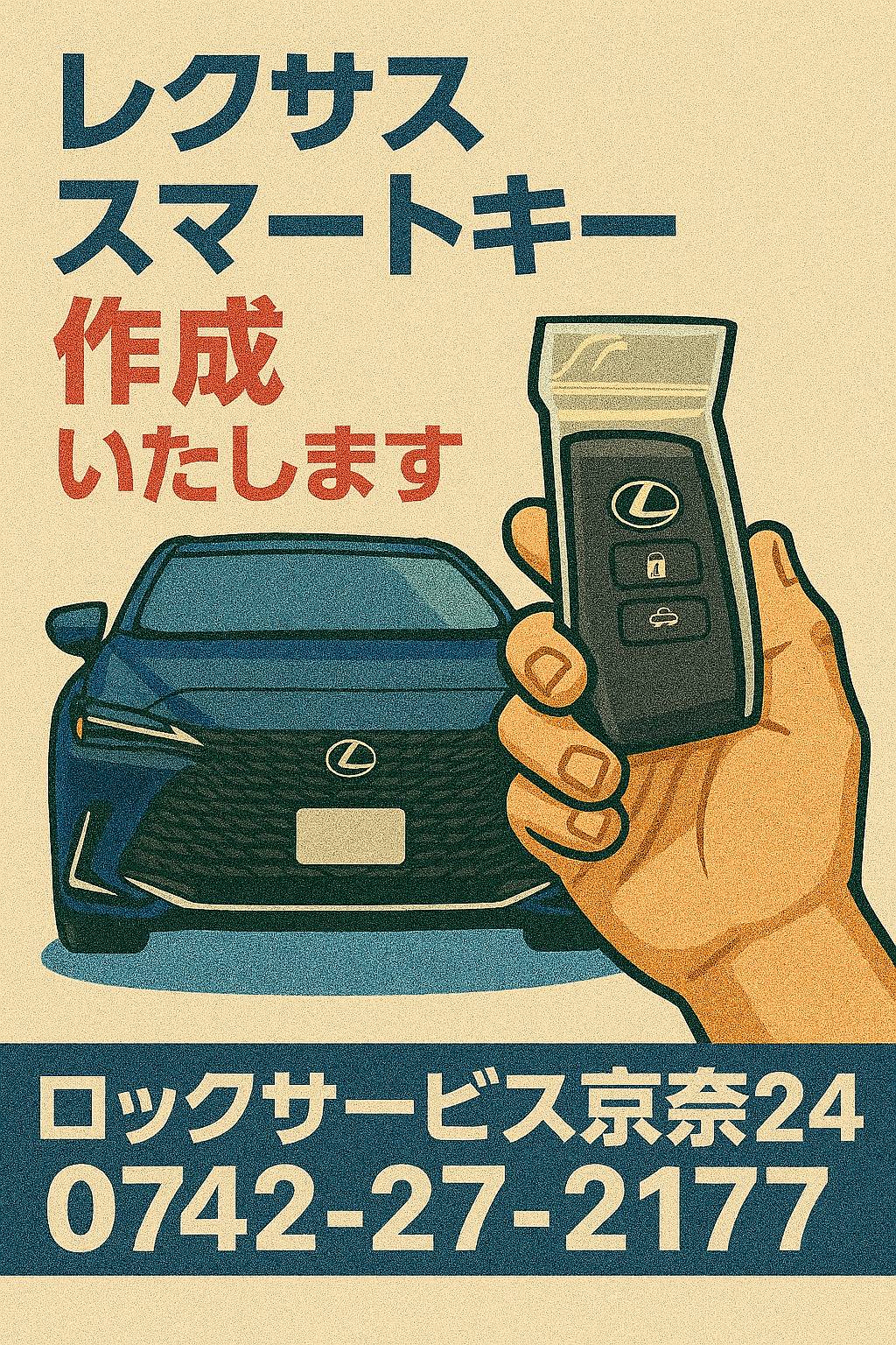 奈良レクサススマートキー制作
